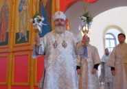 Епископ Мстислав совершил Божественную Литургию в Преображенском кафедральном соборе г. Тихвина